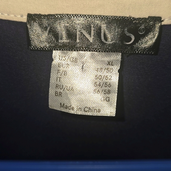 Venus navy & white button-down open flowy maxi top - Picture 7 of 7